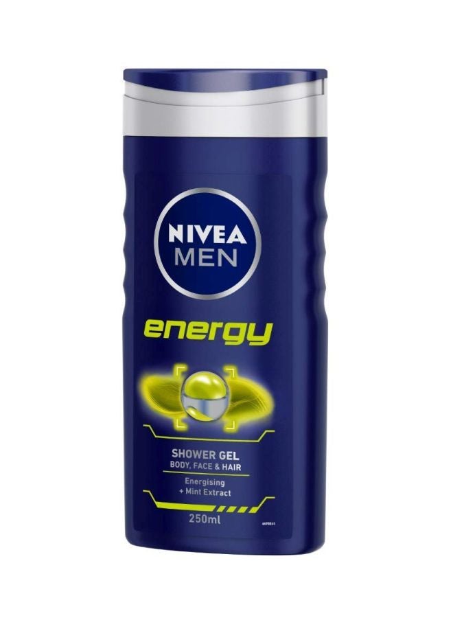 Nivea - Energy Shower Gel For Body Face And Hair 250ml - Image 1