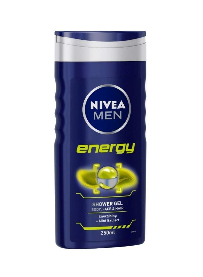 Nivea - Energy Shower Gel For Body Face And Hair 250ml - Image 1
