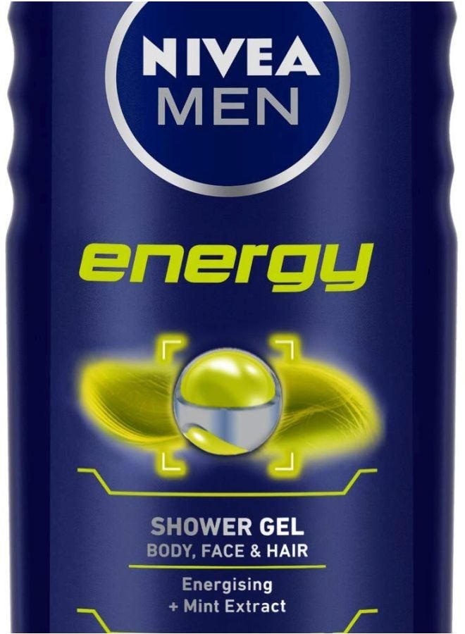 Nivea - Energy Shower Gel For Body Face And Hair 250ml - Image 1