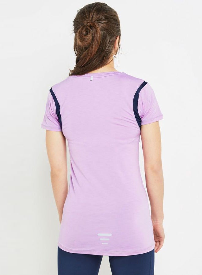 لوتو تيشيرت إكس رايد برقبة دائرية أرجواني - Image 2