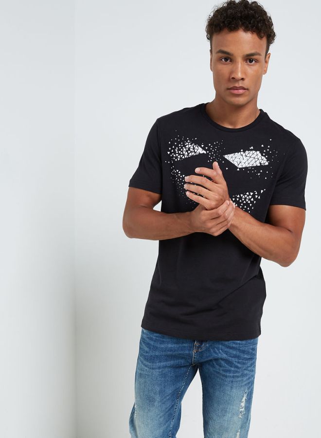 Spider II Round Neck T-Shirt Black