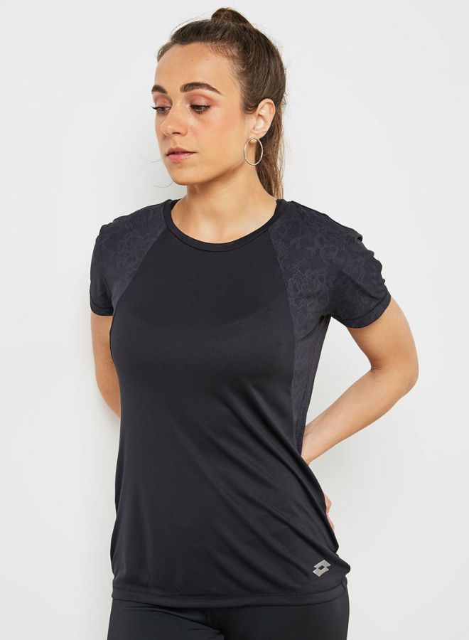 لوتو تيشيرت أورسولا 3 بفتحة رقبة مستديرة أسود - Image 1