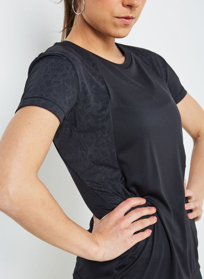 لوتو تيشيرت أورسولا 3 بفتحة رقبة مستديرة أسود - Image 4