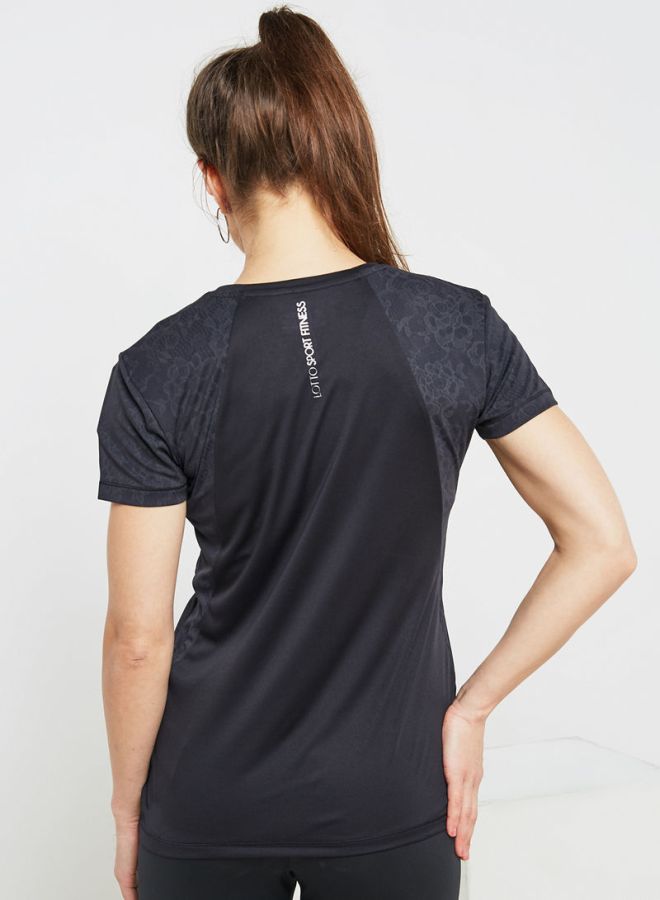 لوتو تيشيرت أورسولا 3 بفتحة رقبة مستديرة أسود - Image 2