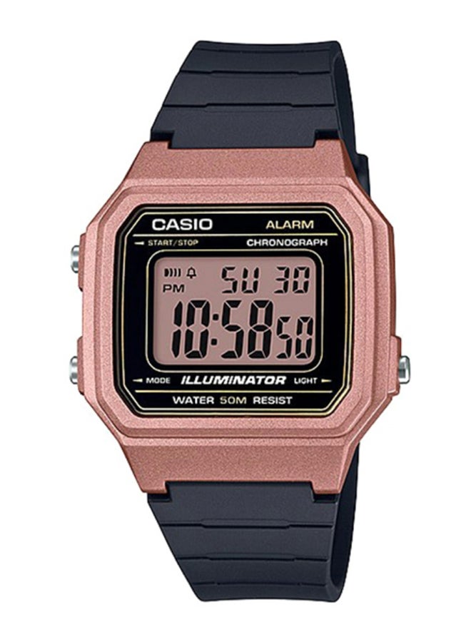 CASIO - Resin Digital Watch W-217HM-5AVDF - 41 mm - Black - Image 1