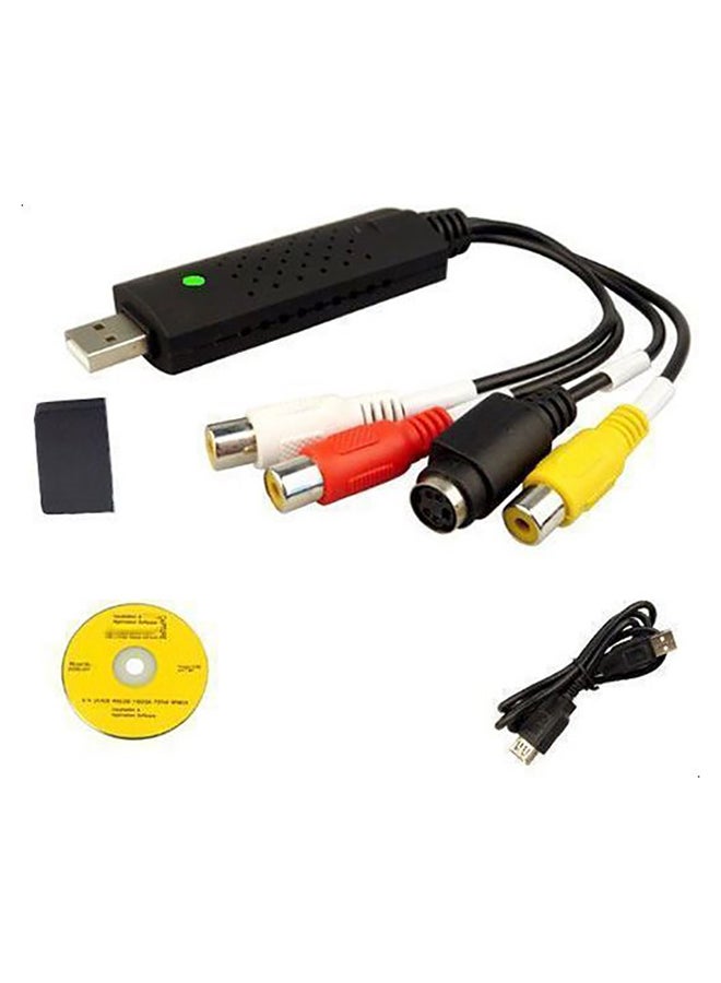 Generic - USB 2.0 VHS to DVD R/RW Converter Audio Video Composite Capture Card Adapter Multicolour - Image 1