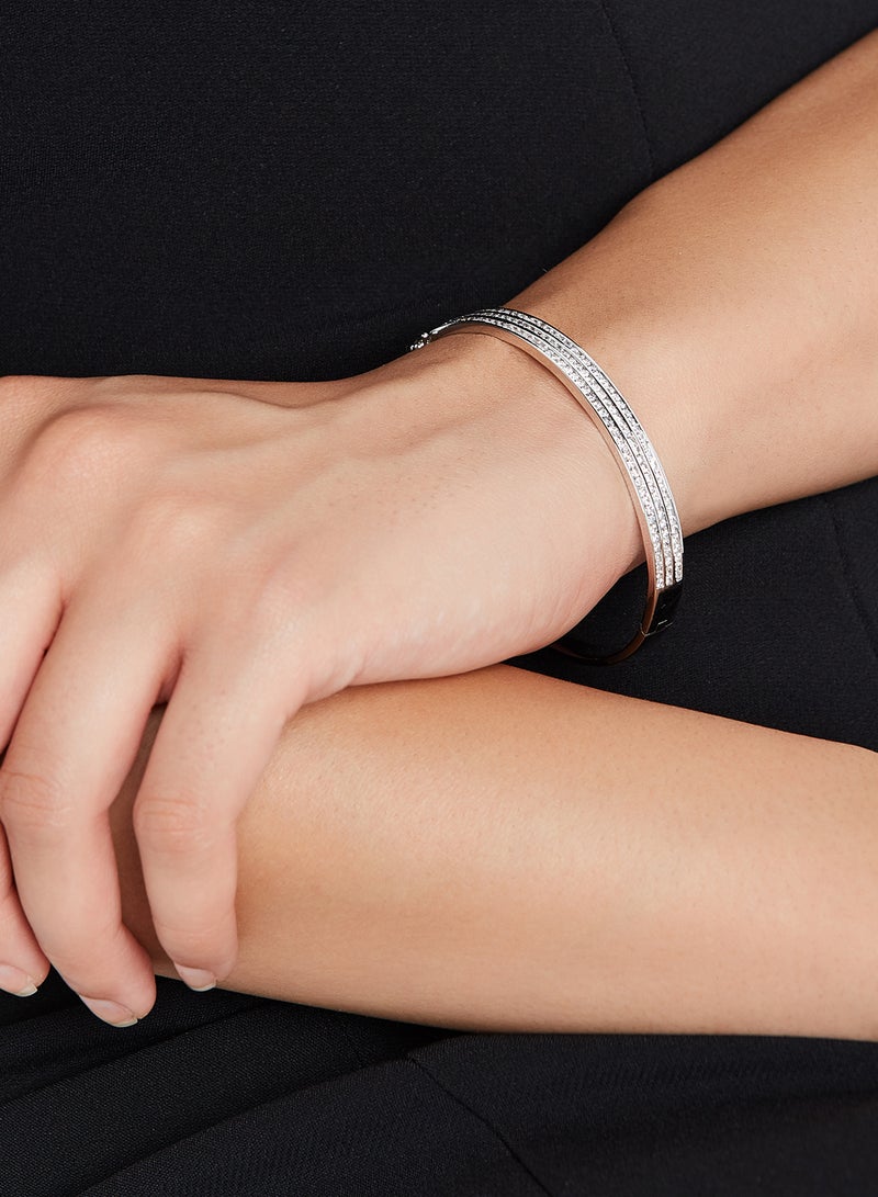 Annaka - 18 Karat White Gold Diamond Bangle - Image 1