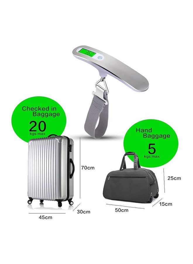 Generic Digital Luggage Scale Ultra Portable With Backlight 50kg Grey  - Image 4