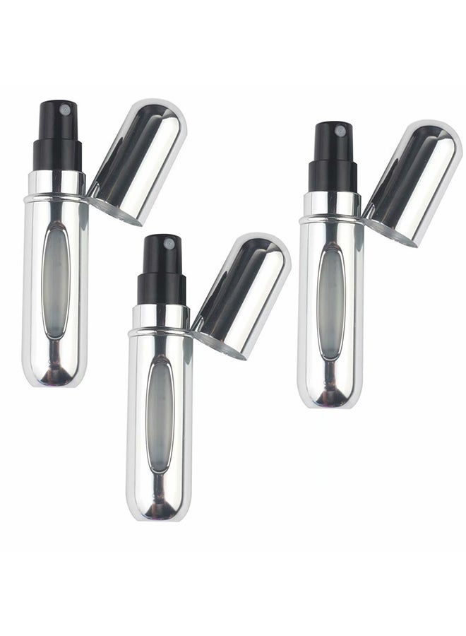 3-Piece Liquid Spray Bottle Set Silver