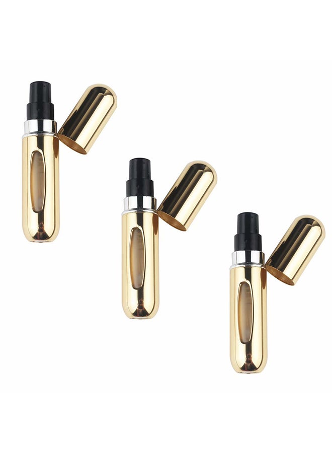 Generic 3-Piece Liquid Spray Bottle Set Gold