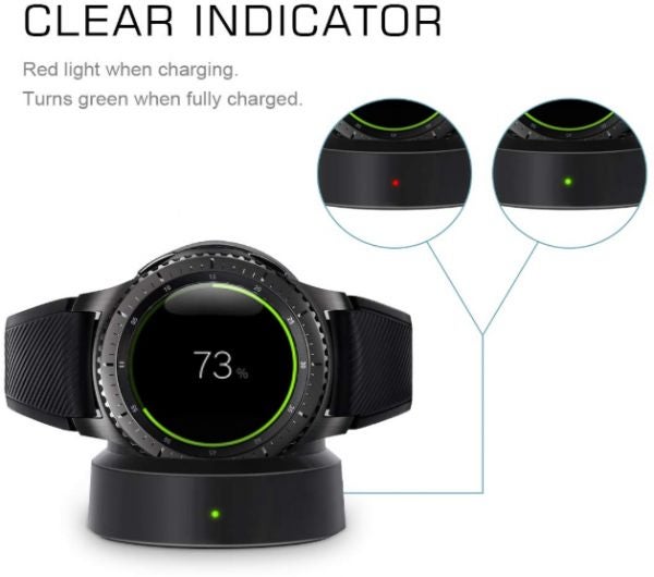 Charging Cradle Dock Watch Charger For Samsung Gear S3 Black  - Image 2
