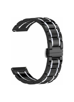 Ceramic Strap Band For Samsung Galaxy Watch/Huawei Gt2/Gear S3 Frontier And Classic/Honor Magic 2/Fossil Black/Silver