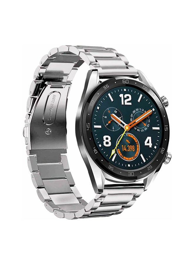 Stainless Steel Strap Band For Huawei Gt2/Gt/Honor Magic 2 Silver  - Image 1