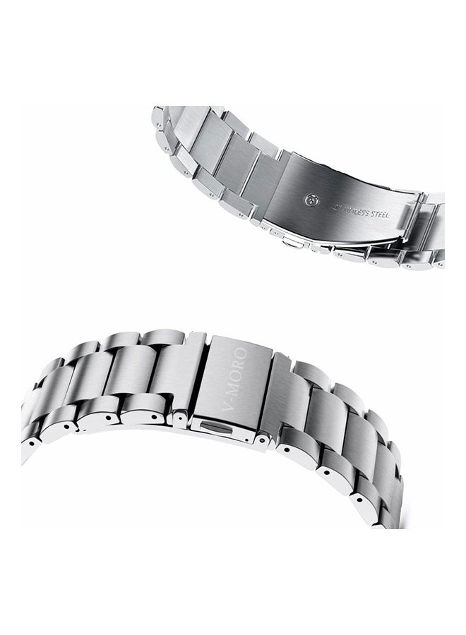 Stainless Steel Strap Band For Samsung Galaxy Watch/Huawei Gt2/Gear S3 Frontier And Classic/Honor Magic 2/Fossil Silver - Image 1