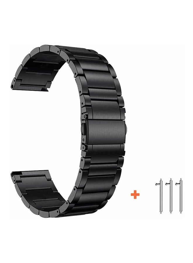 Stainless Steel Strap Band For Samsung Galaxy Watch/Huawei Gt2/Gear S3 Frontier And Classic/Honor Magic 2/Fossil Black - Image 1