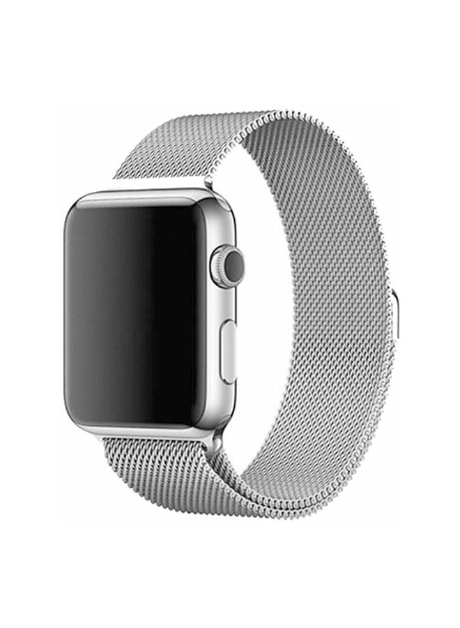 Generic - Magnetic Milanese Loop Stainless Steel Band For Apple Watch Silver - Image 1