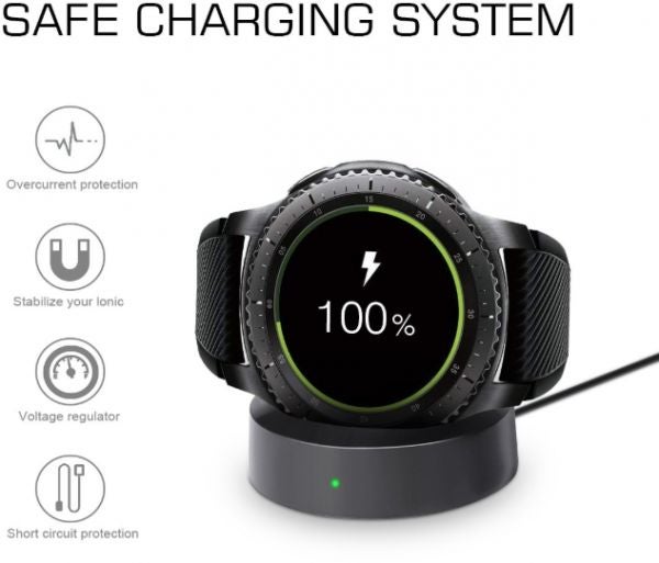 Charging Cradle Dock Watch Charger For Samsung Gear S3 Black  - Image 3