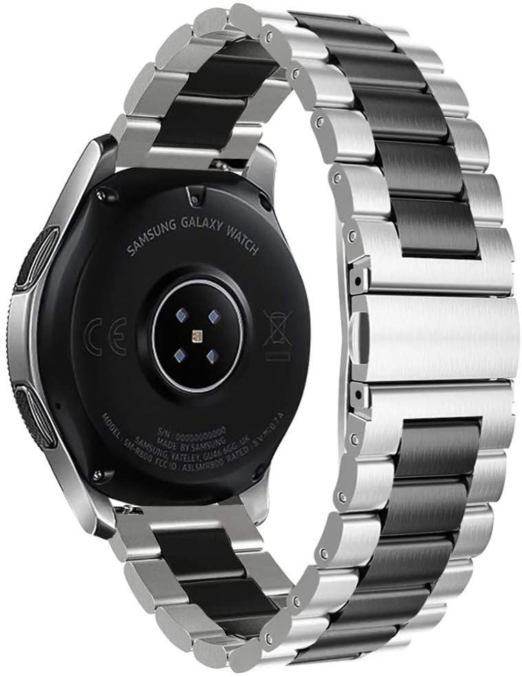 Stainless Steel Band For Huawei Gt2/Gt/Honor Magic 2 Silver/Black - Image 3