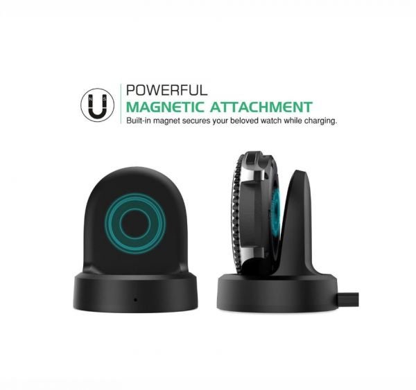 Charging Cradle Dock Watch Charger For Samsung Gear S3 Black  - Image 2