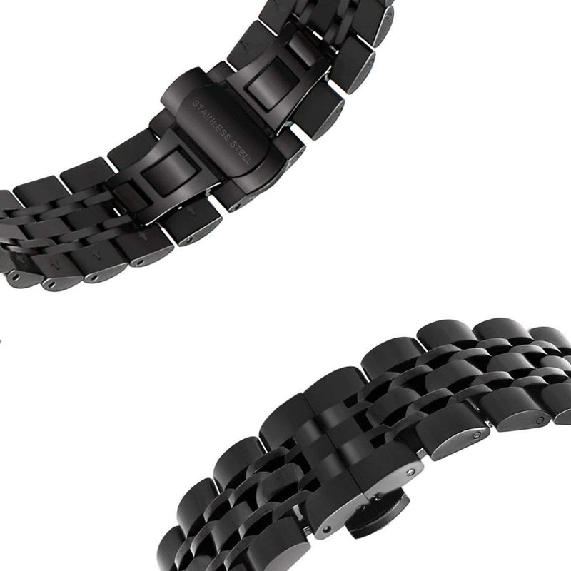 Generic - Stainless Steel Smart Watch Strap Band For Huawei Smart Watch Gt2 And Gt/Honor Magic 2 Black - Image 1
