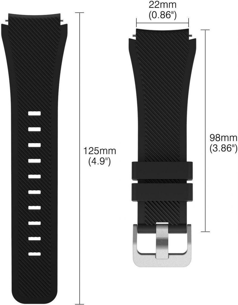Soft Silicone Wrist Band Watch Strap For Gear S3 Frontier And Classic Black - Image 2
