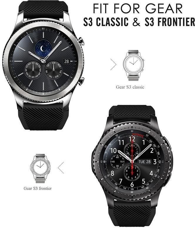 Soft Silicone Wrist Band Watch Strap For Gear S3 Frontier And Classic Black - Image 3