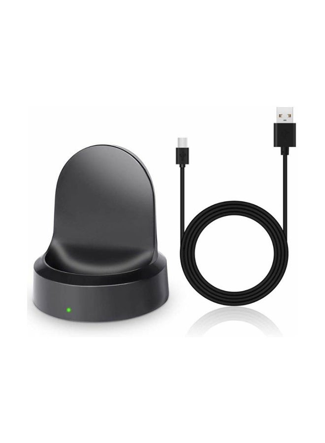 Wireless Charging Dock Cradle Watch Charger  For Samsung Gear S3 Black - Image 1