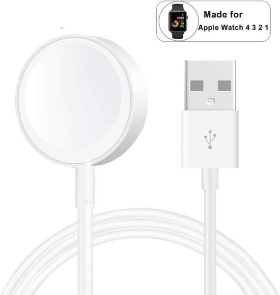 TREETOP - Magnetic Wireless Pad Charger Cable Cord For Apple Smart Watch White - Image 1