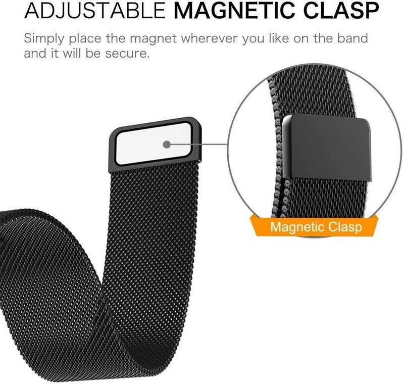 Generic - 2-Piece Milanese Loop Strap Band Set For Samsung Gear S3 Classic/Frontier Rose Gold/Black - Image 1