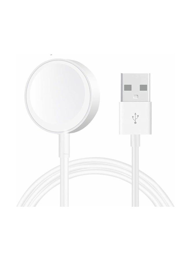 Usb Wireless Magnetic Charging Cable For Apple Smart Watch White - Image 1
