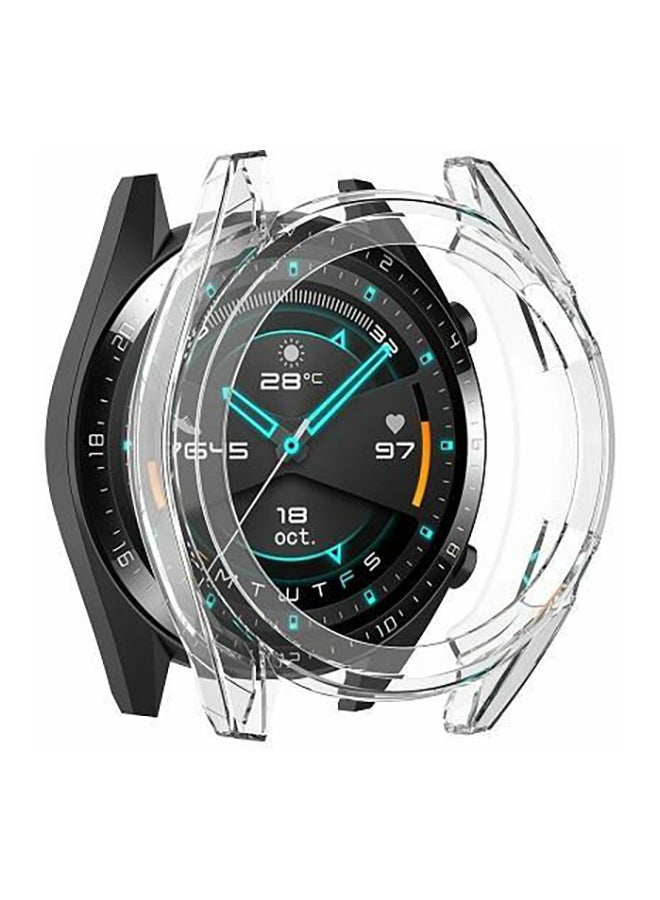 Sports Fashion Smart Watch Case For Huawei Gt/Gt2 Transparent White  - Image 1