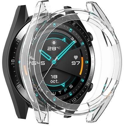 Sports Fashion Smart Watch Case For Huawei Gt/Gt2 Transparent White  - Image 2