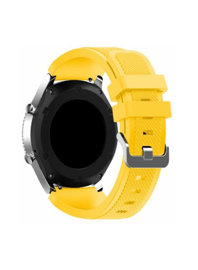 Premium Silicone Sport Strap Band For Samsung Gear S3 Yellow - Image 1