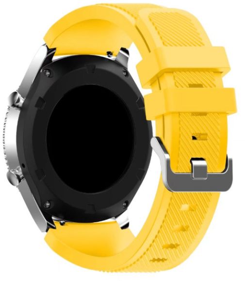 Premium Silicone Sport Strap Band For Samsung Gear S3 Yellow - Image 2