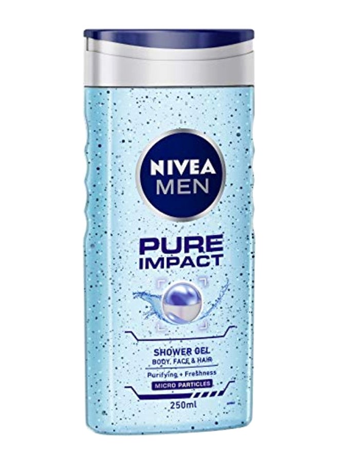 Nivea Pack Of 3 Pure Impact Shower Gel 750ml - Image 2