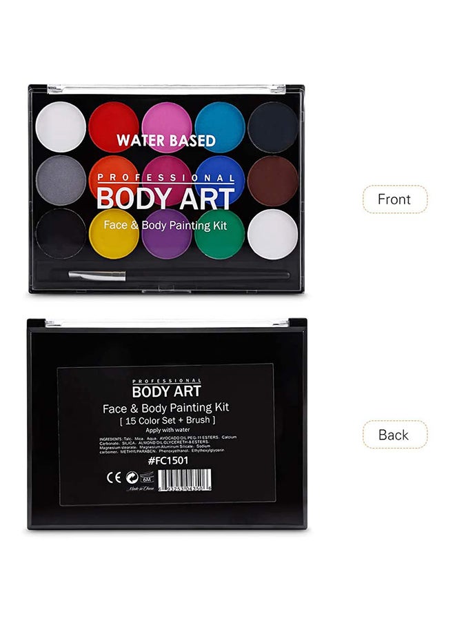 MissTiara 16-Piece Face And Body Painting Kit 14.5 x 10.5 x 1.5cm - Image 2