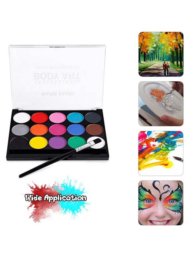 MissTiara 16-Piece Face And Body Painting Kit 14.5 x 10.5 x 1.5cm - Image 4