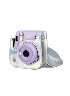 O Ozone Holographic Instant Camera Case Bag With Strap For Fujifilm Instax Mini 11 Silver  - Image 3