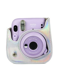 O Ozone Holographic Instant Camera Case Bag With Strap For Fujifilm Instax Mini 11 Silver  - Image 4