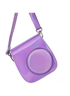 O Ozone Holographic Instant Camera Case Bag With Strap For Fujifilm Instax Mini 11 Purple  - Image 3