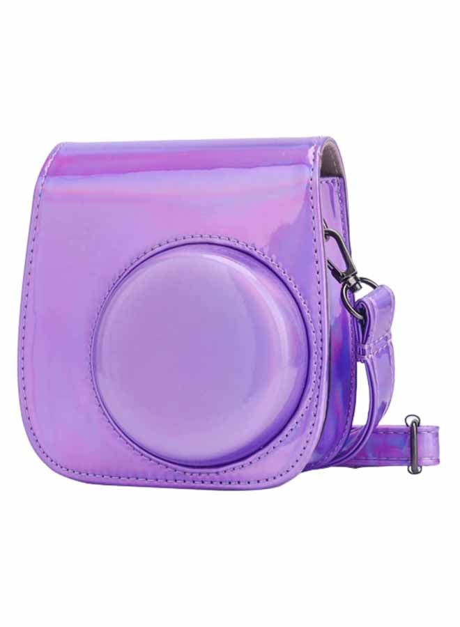 إي تريندز Etrends Holographic Instant Camera Case Bag With Strap For Fujifilm Instax Mini 11