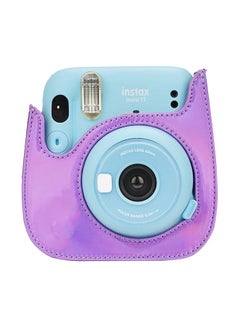 O Ozone Holographic Instant Camera Case Bag With Strap For Fujifilm Instax Mini 11 Purple  - Image 2