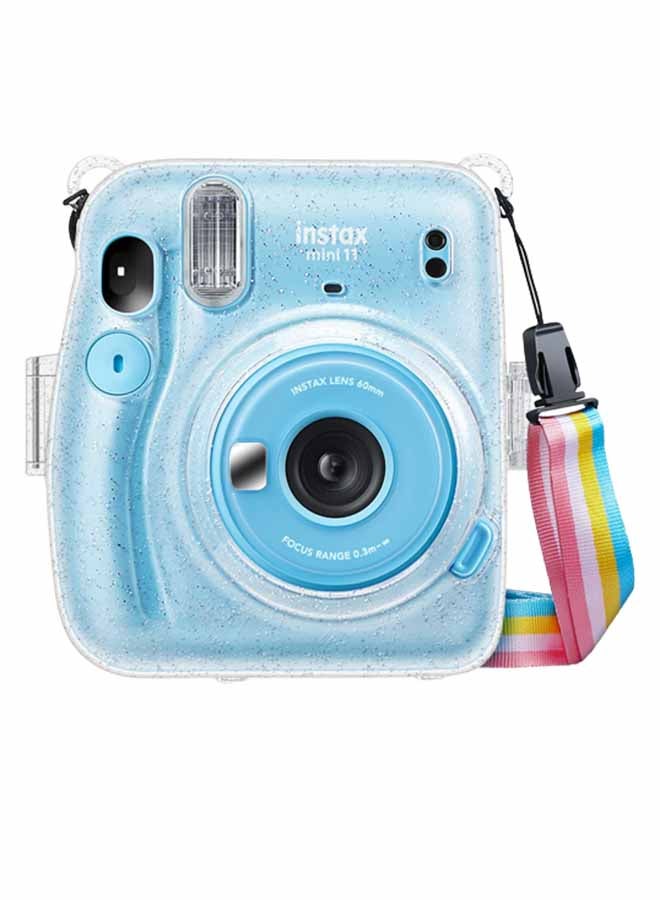 O Ozone - Hard Case For Fujifilm Instax Mini 11 Instant Camera With Adjustable Strap Clear - Image 1