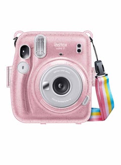 O Ozone Hard Case For Fujifilm Instax Mini 11 Instant Camera With Adjustable Strap Pink  - Image 1