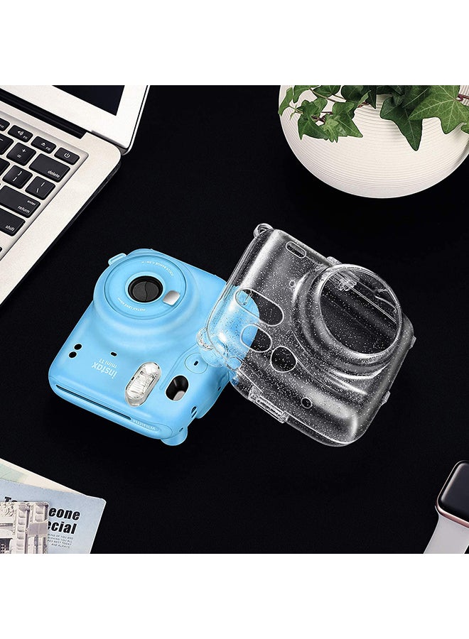 O Ozone - Hard Case For Fujifilm Instax Mini 11 Instant Camera With Adjustable Strap Clear - Image 1