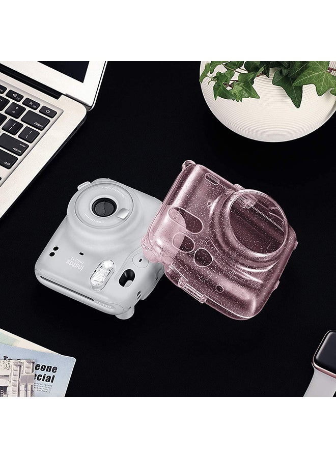 O Ozone - Hard Case For Fujifilm Instax Mini 11 Instant Camera With Adjustable Strap Pink - Image 1
