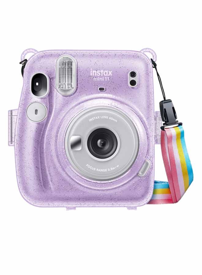O Ozone - Hard Case For Fujifilm Instax Mini 11 Instant Camera With Adjustable Strap Purple - Image 1