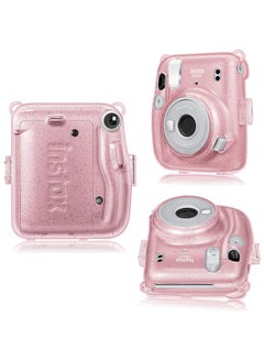 O Ozone Hard Case For Fujifilm Instax Mini 11 Instant Camera With Adjustable Strap Pink  - Image 2