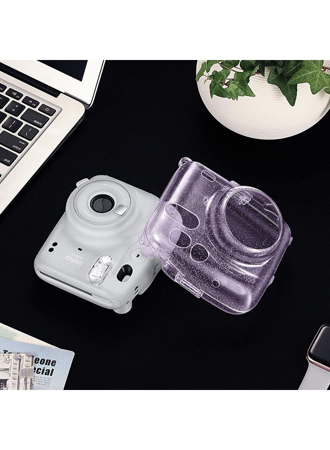 O Ozone - Hard Case For Fujifilm Instax Mini 11 Instant Camera With Adjustable Strap Purple - Image 1