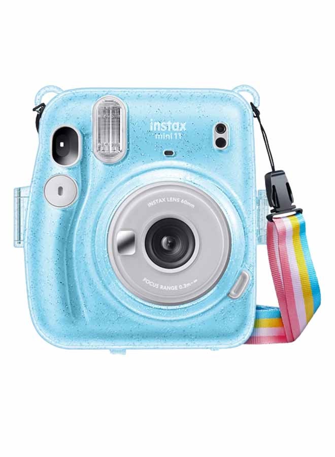 O Ozone - Hard Case For Fujifilm Instax Mini 11 Instant Camera With Adjustable Strap Blue - Image 1